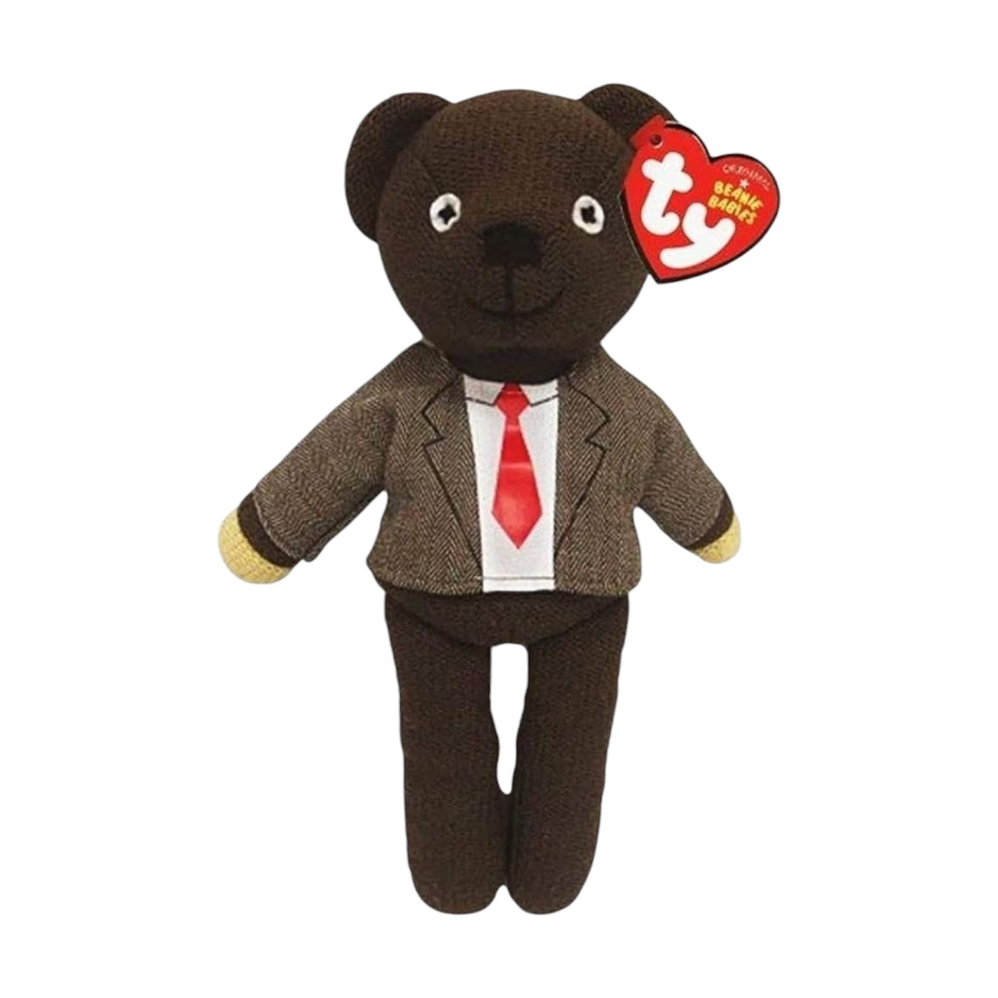 TY Toys Mr. Bean Teddy – Beanie Baby Plush with Shirt & Tie | Collectible Cuddly Stuffed Toy