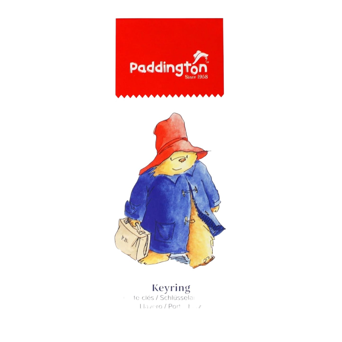 Half Moon Bay Paddington Bear Gold Metal Keyring – Luggage Tag-Inspired House Keyring | Paddington Bear Gift