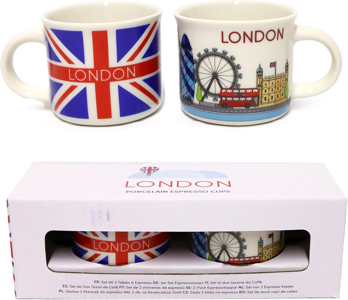 London Icons London Skyline Set of 2 Porcelain Espresso Cups