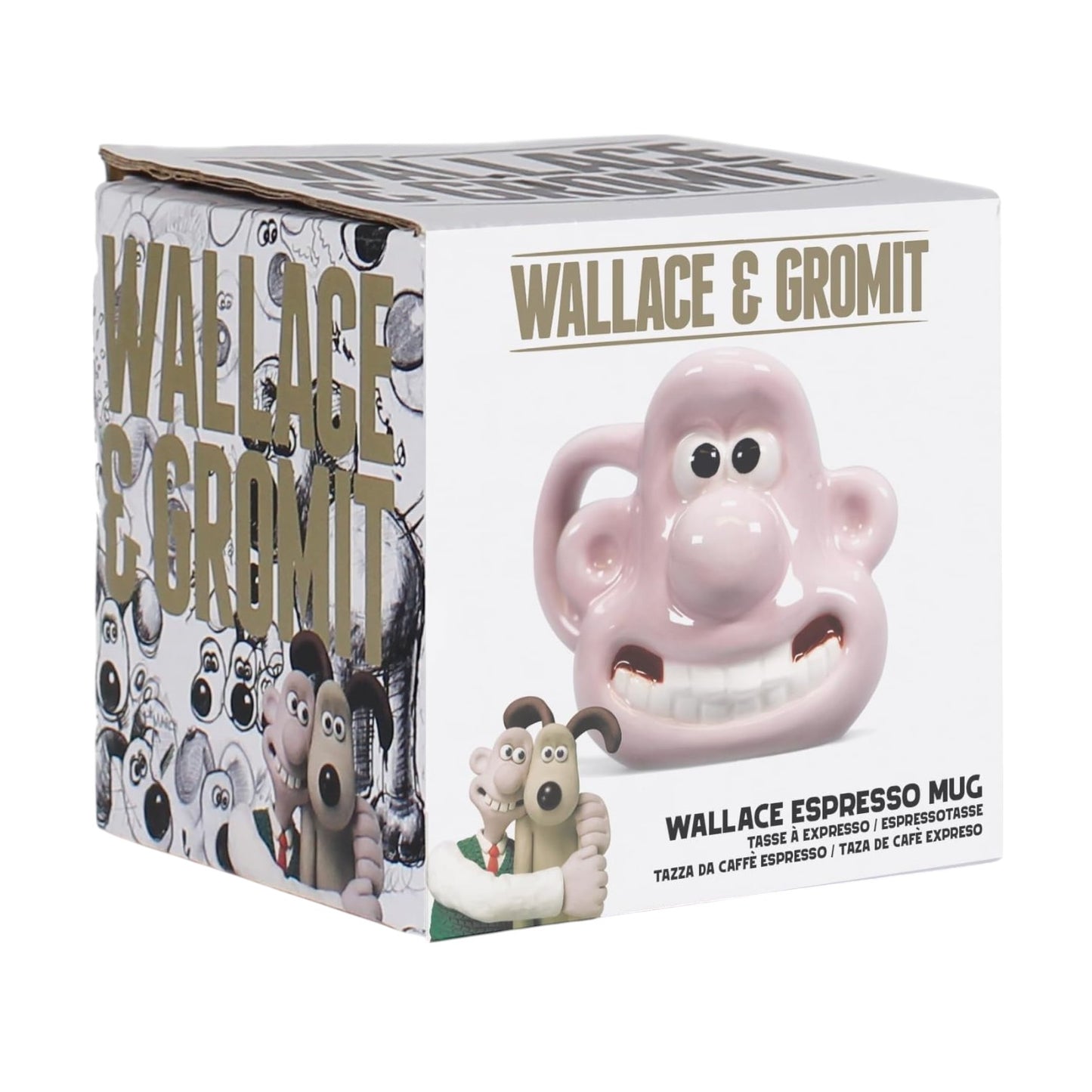 Half Moon Bay Wallace Mini 3D Mug – Wallace & Gromit Novelty Ceramic Espresso Cup | Funny Gift for Fans