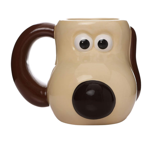 Wallace & Gromit 3D Gromit Mug – Funny Novelty Ceramic Coffee & Tea Cup | Large Gift Mug for Men & Fans