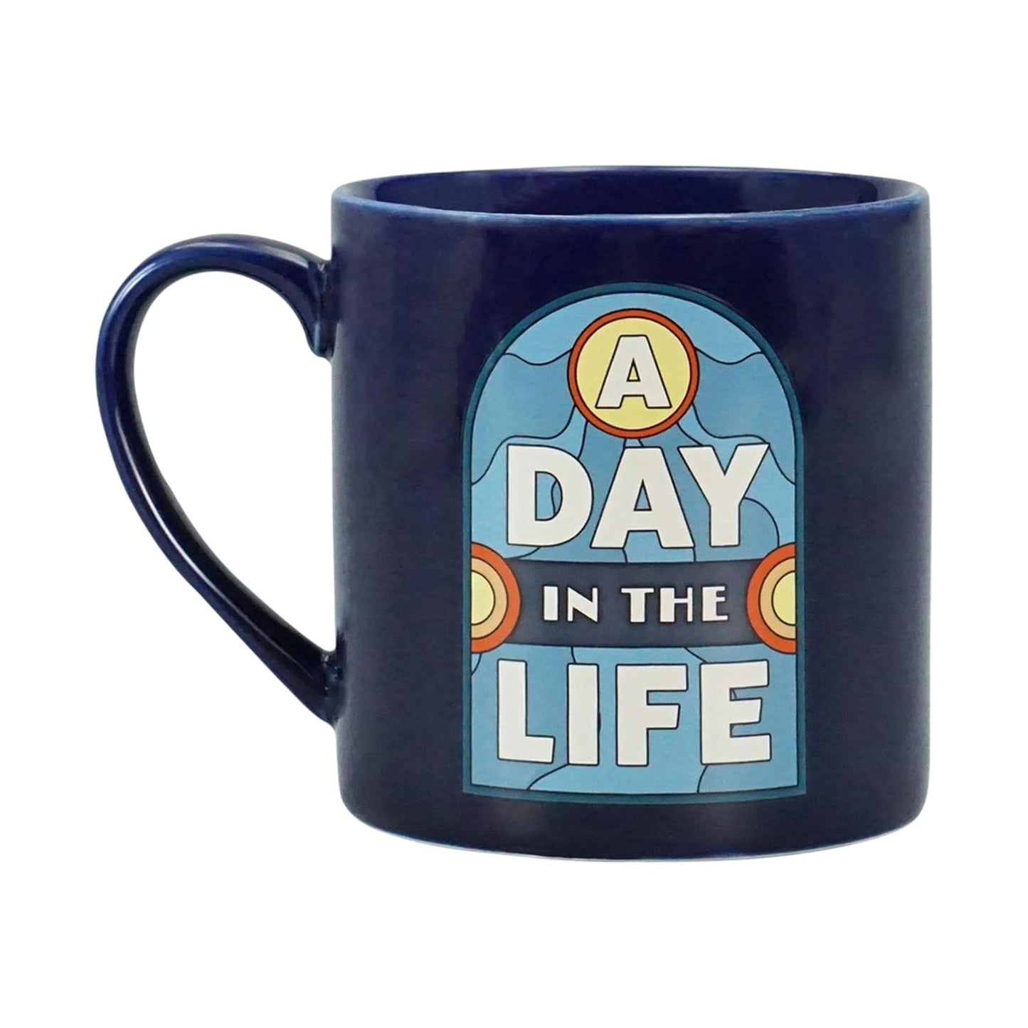 Half Moon Bay The Beatles "A Day in the Life" Mug – Ceramic Coffee & Tea Cup | Perfect Gift for Music Fans