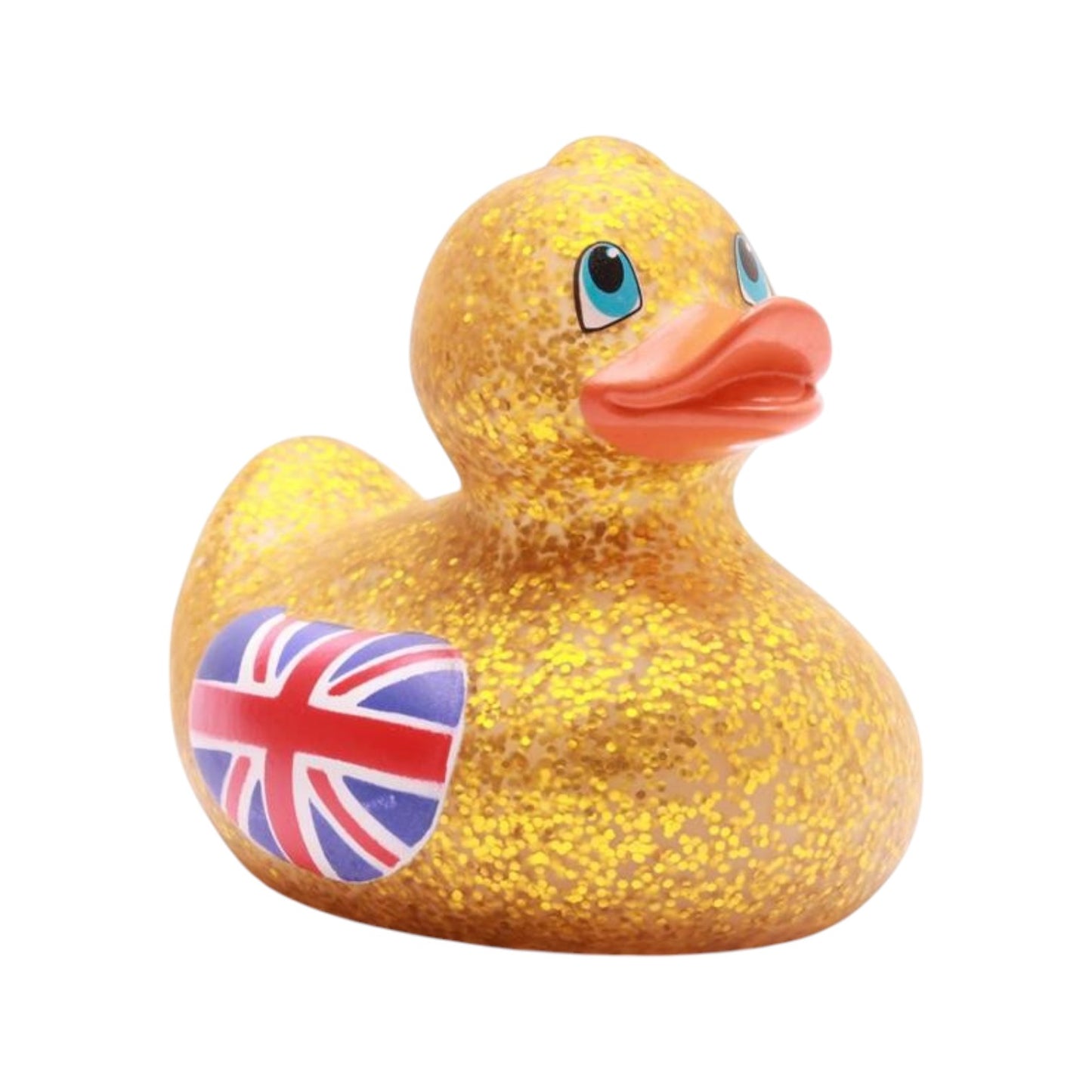 Glittering Union Jack gold rubber duck