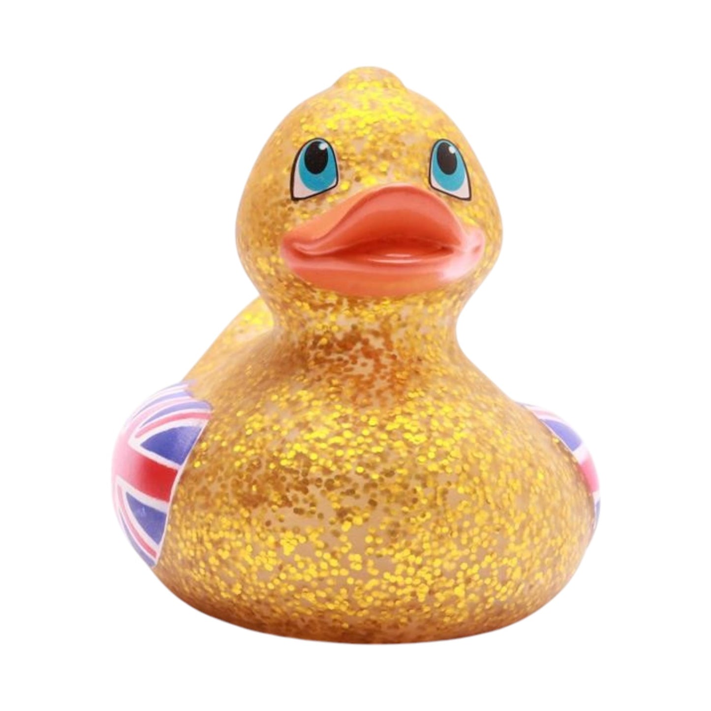 Glittering Union Jack gold rubber duck